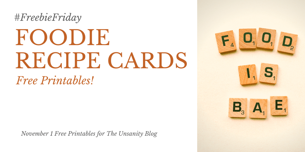 #FreebieFriday – Foodie Recipe&nbsp;Cards